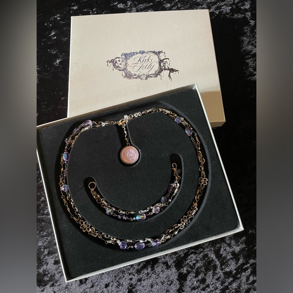 KIRKS FOLLY Love Never Dies Angel Centerpiece Necklace & Bracelet Jewelry Set - Picture 1 of 15